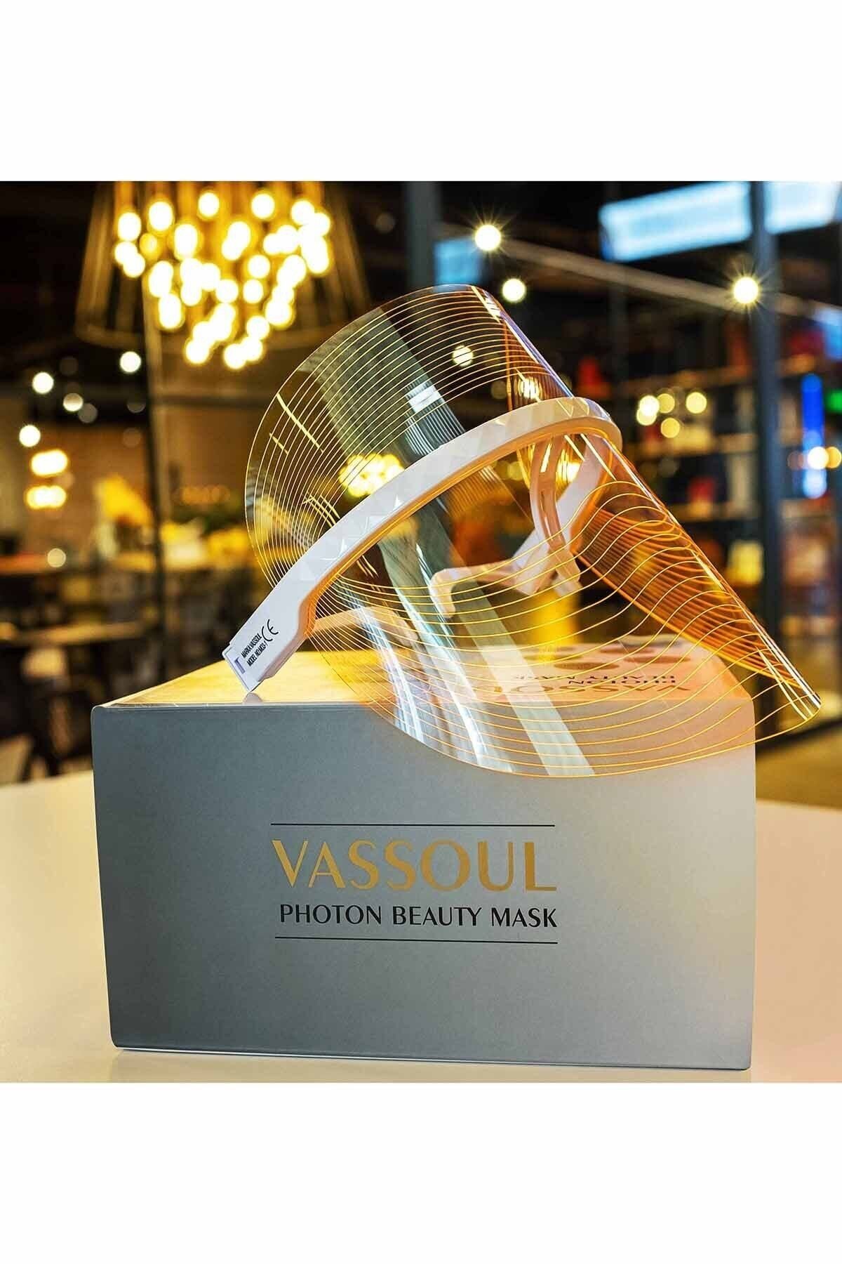 Vassoul 3 Foton LED Işıklı Yüz Bakım Maskesi | Kırışıklık, Akne, Cilt Aydınlatma için LED Terapi Maskesi