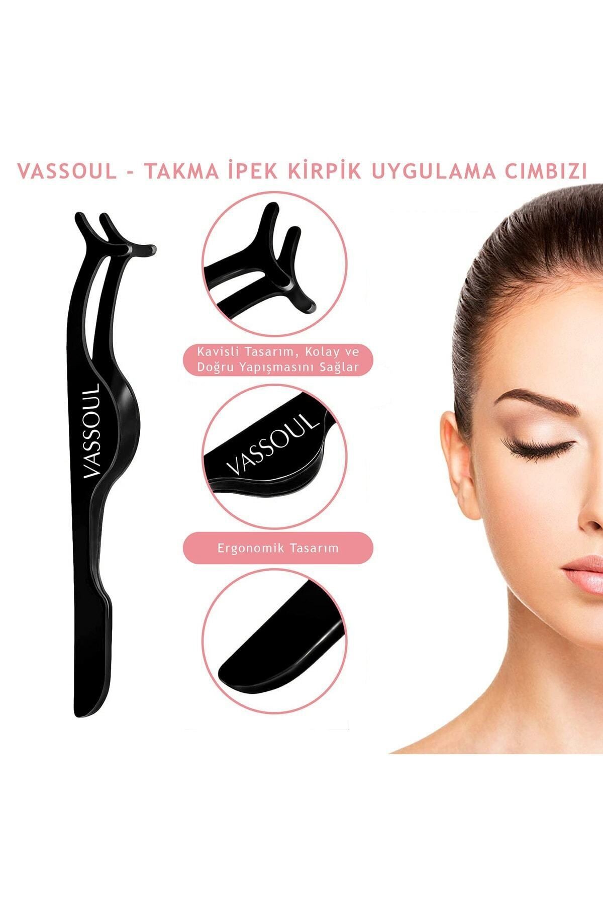 3'lü Takma Kirpik Cımbızı, Kirpik Tutucu, Takma Kirpik Yapıştırma Sökme Aparatı