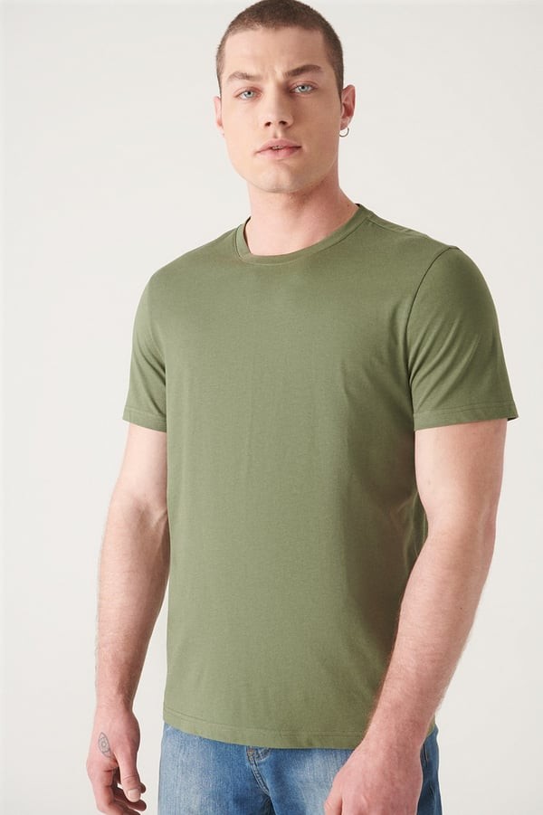 Erkek Regular Fit Pamuklu Basic T-shirt