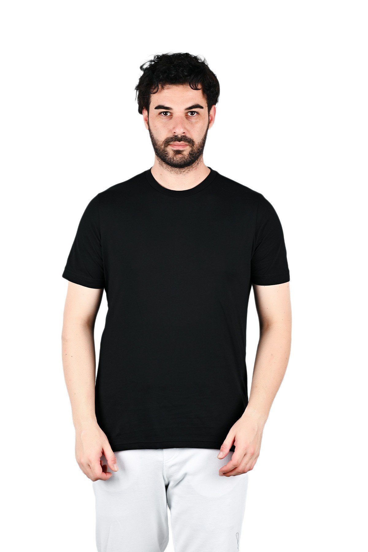 Black-White - Red Men's Regular Fit 3 Cotton T-shirt