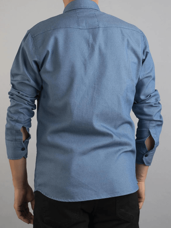 Men's Shirt With Gabardine Double Pockets With Snap Buttons