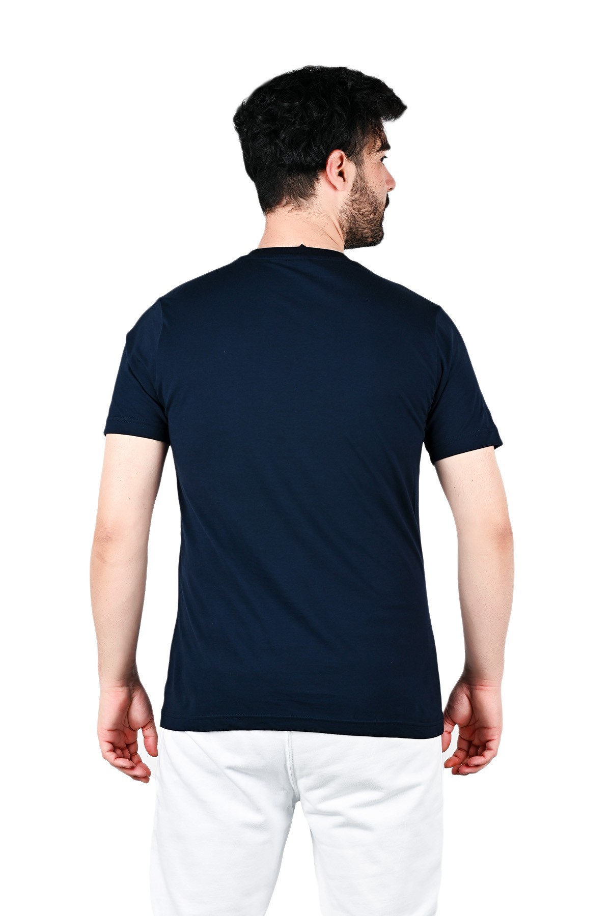 Black-navy - khaki Men's Regular Fit 3 Cotton T-shirt