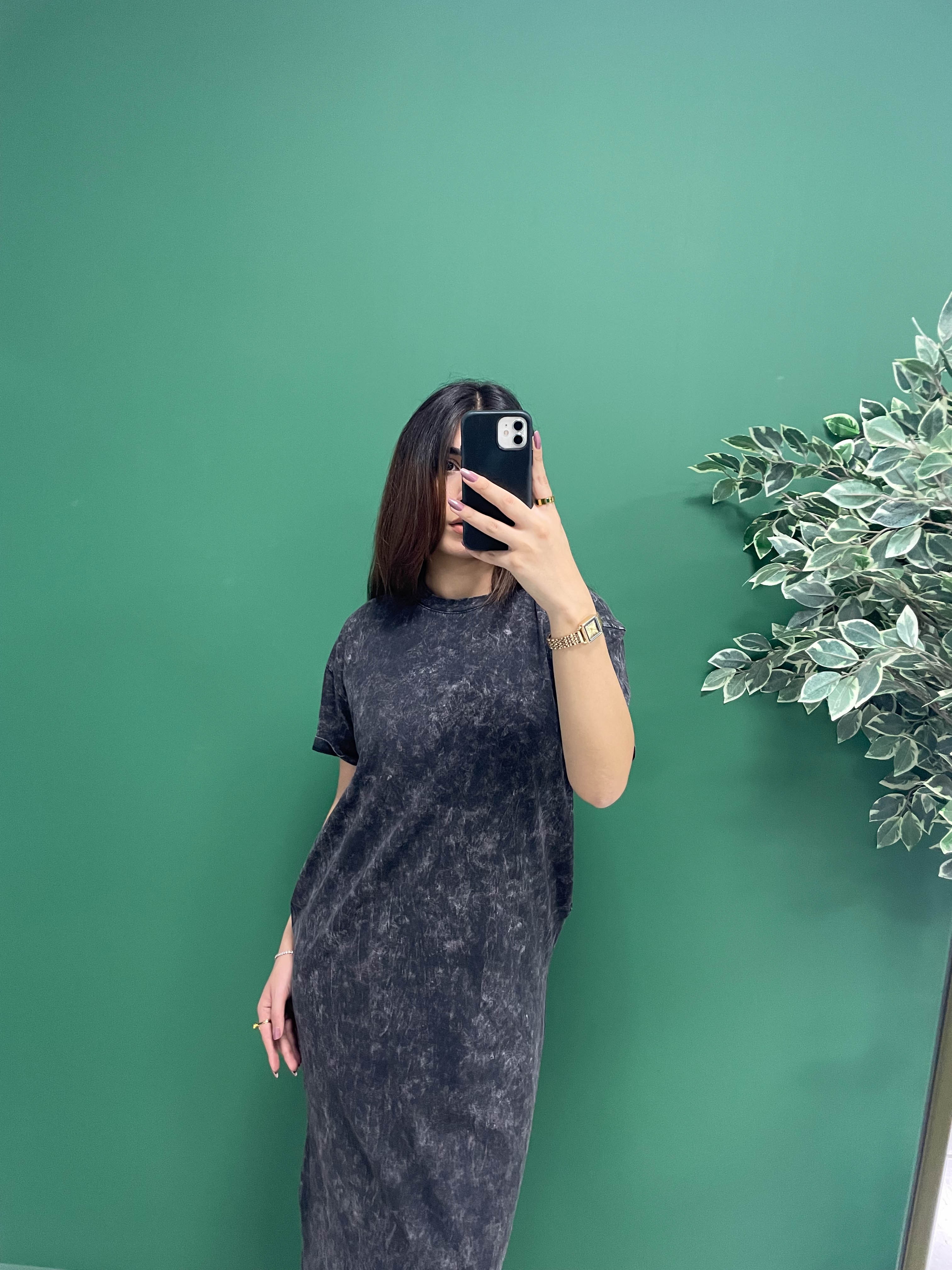 Black Brand Model Dress with Washing