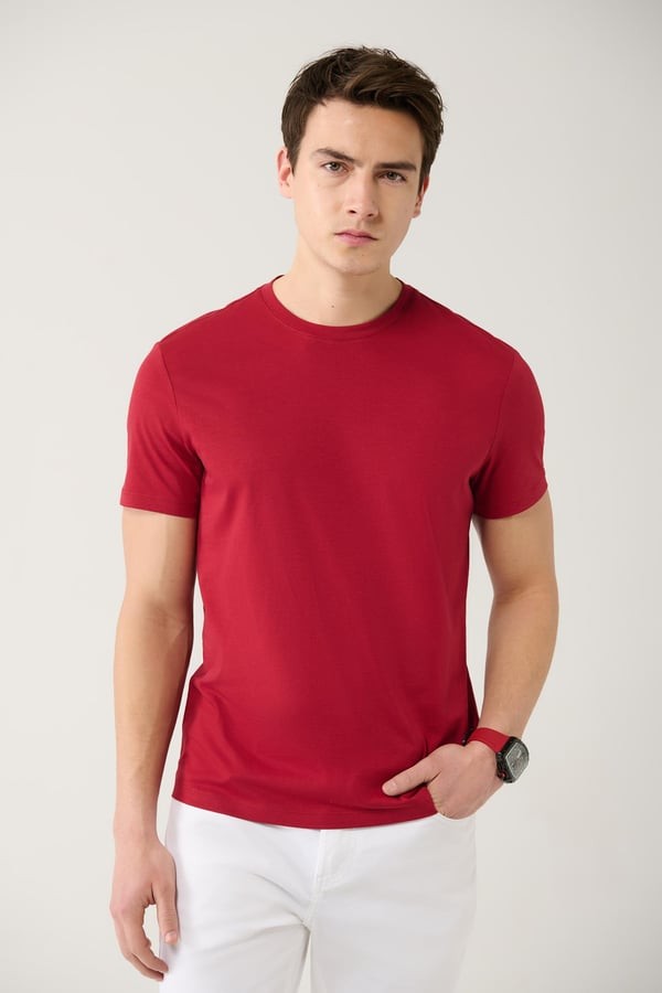 Erkek Regular Fit Pamuklu Basic T-shirt