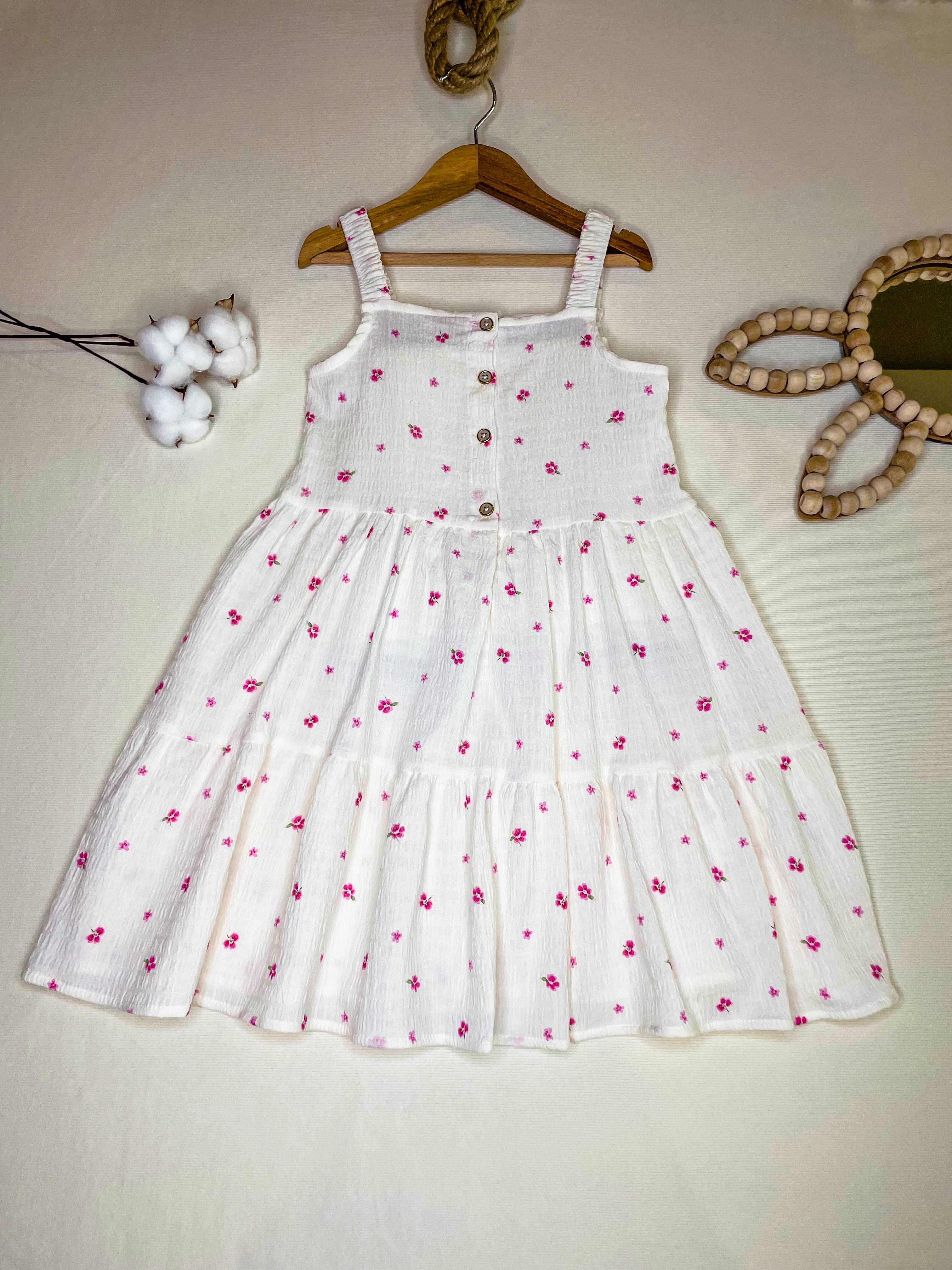 Floral Patterned Girl Child Dress