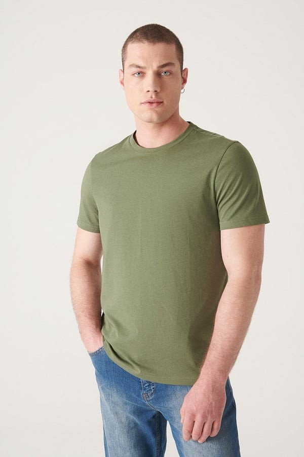 Erkek Regular Fit Pamuklu Basic T-shirt