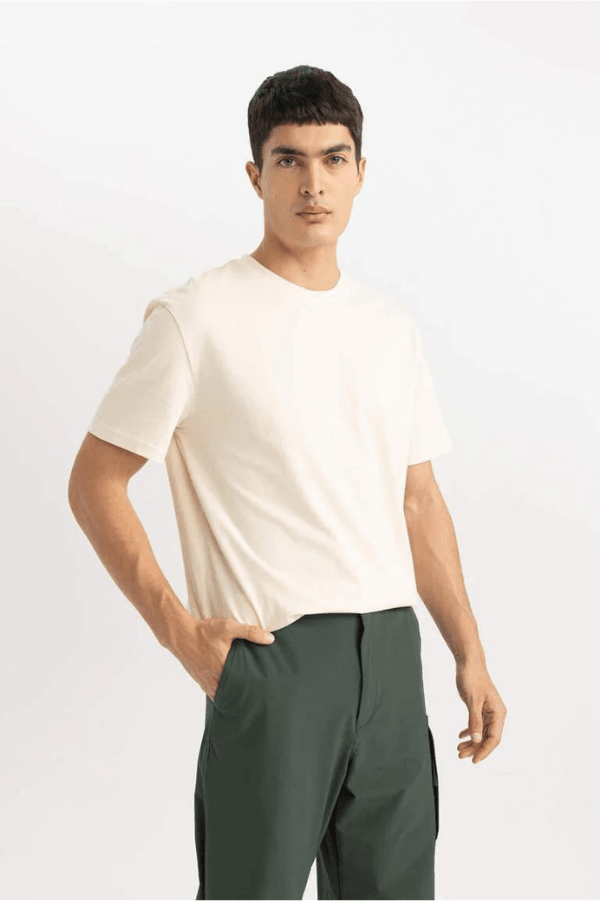 Erkek Regular Fit Pamuklu Basic T-shirt