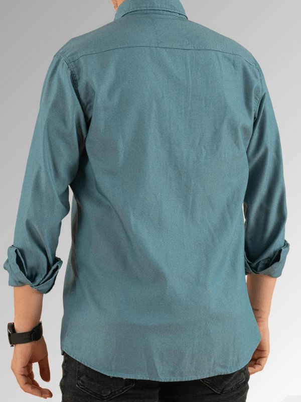 Men's Shirt With Gabardine Double Pockets With Snap Buttons