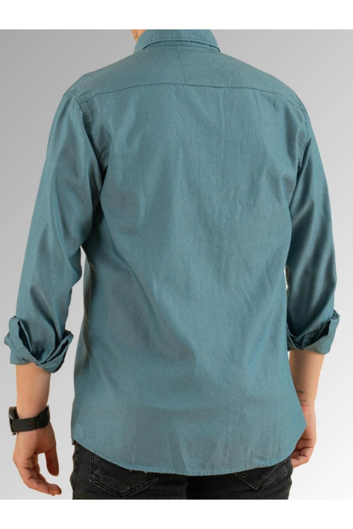 Men's Shirt With Gabardine Double Pockets With Snap Buttons