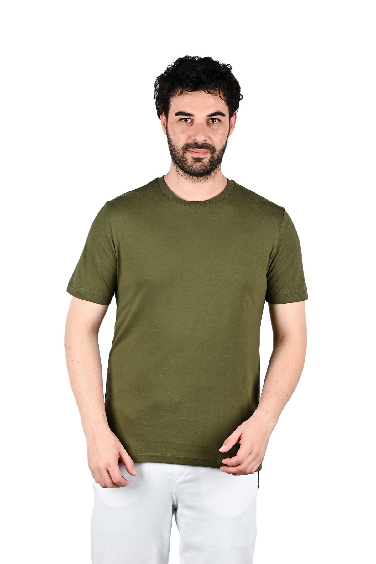 Black-navy - khaki Men's Regular Fit 3 Cotton T-shirt