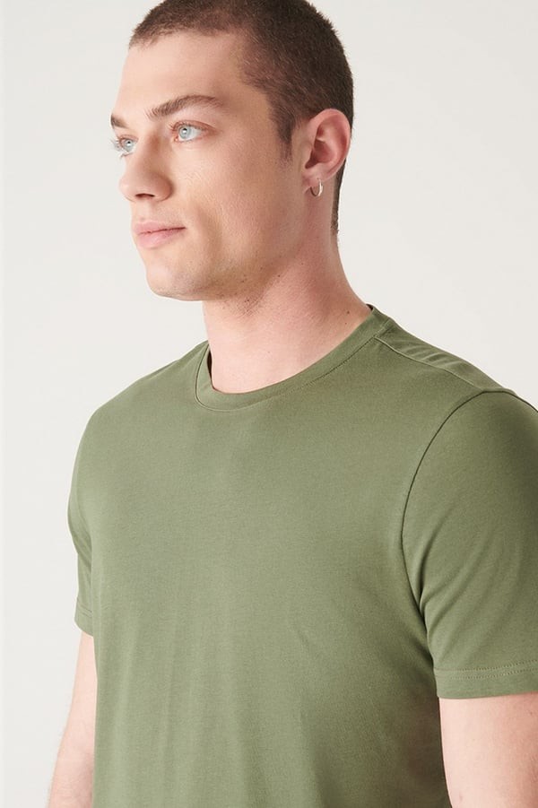 Erkek Regular Fit Pamuklu Basic T-shirt