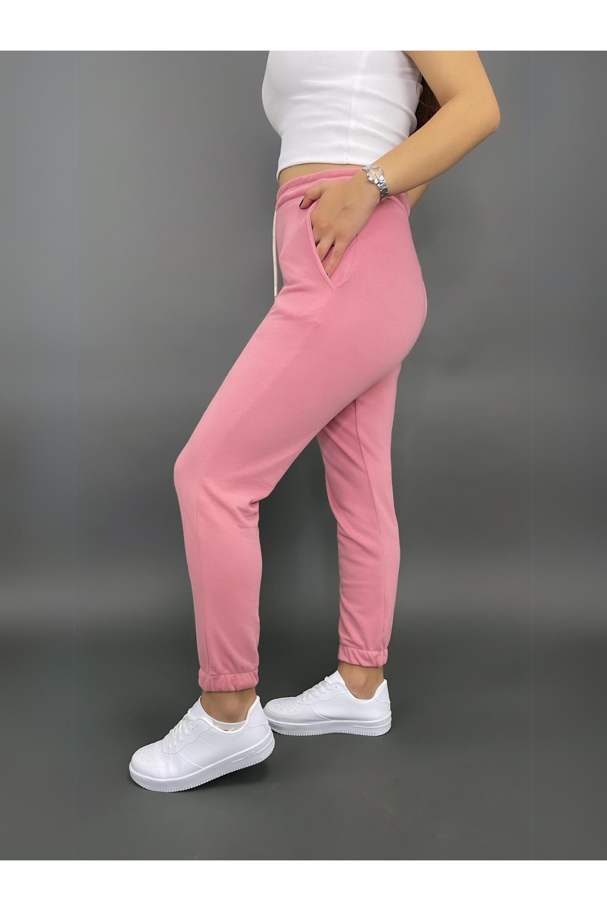 Kadın Regular Fit Pembe Eşofman Altı