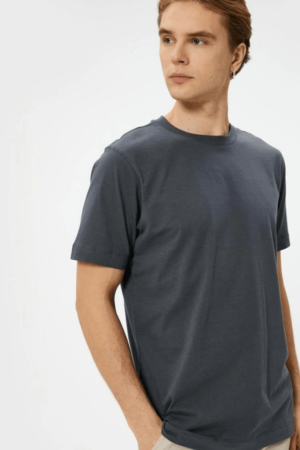 Erkek Regular Fit Pamuklu Basic T-shirt