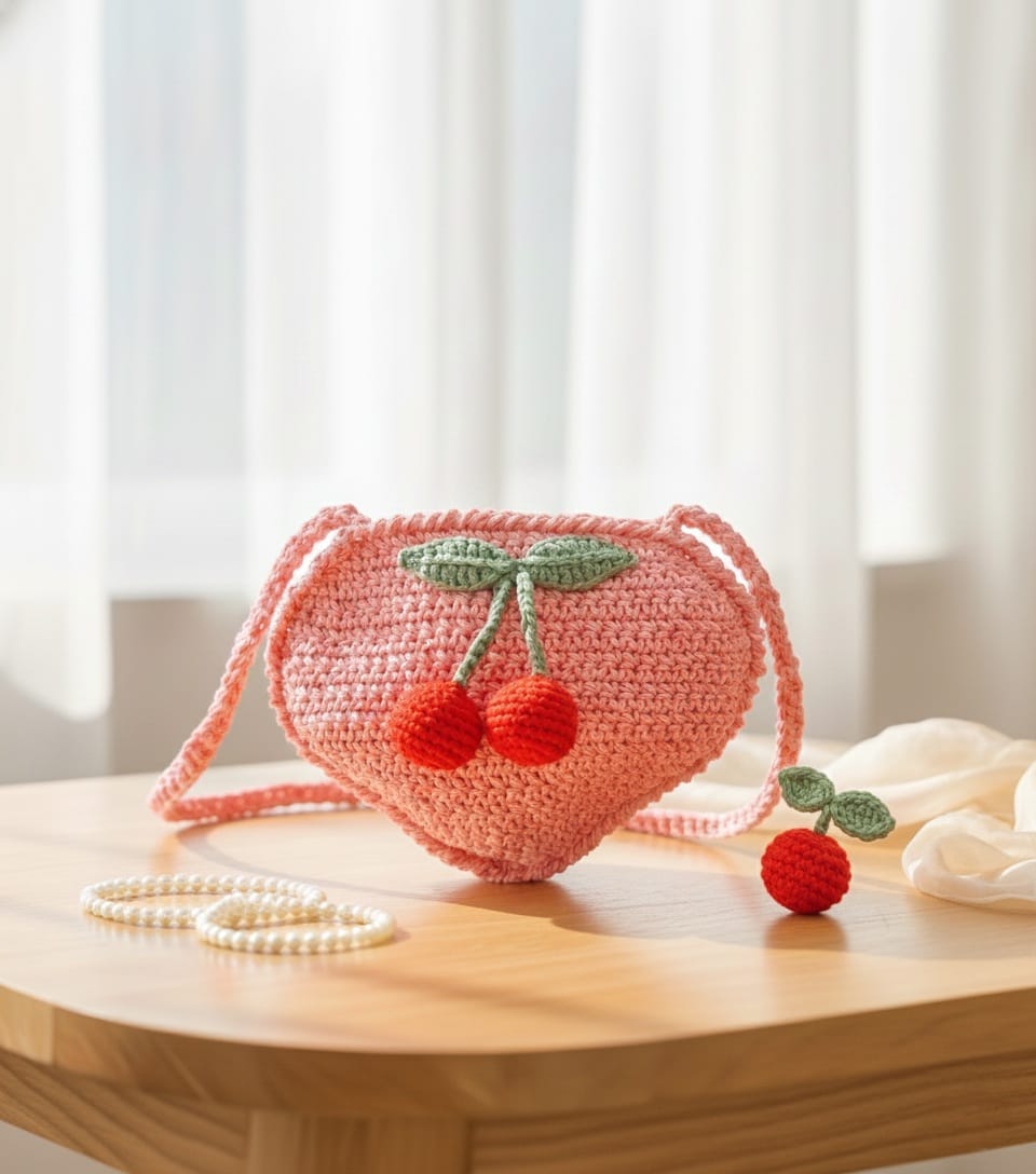 El Örgüsü Hasır Kiraz Canta