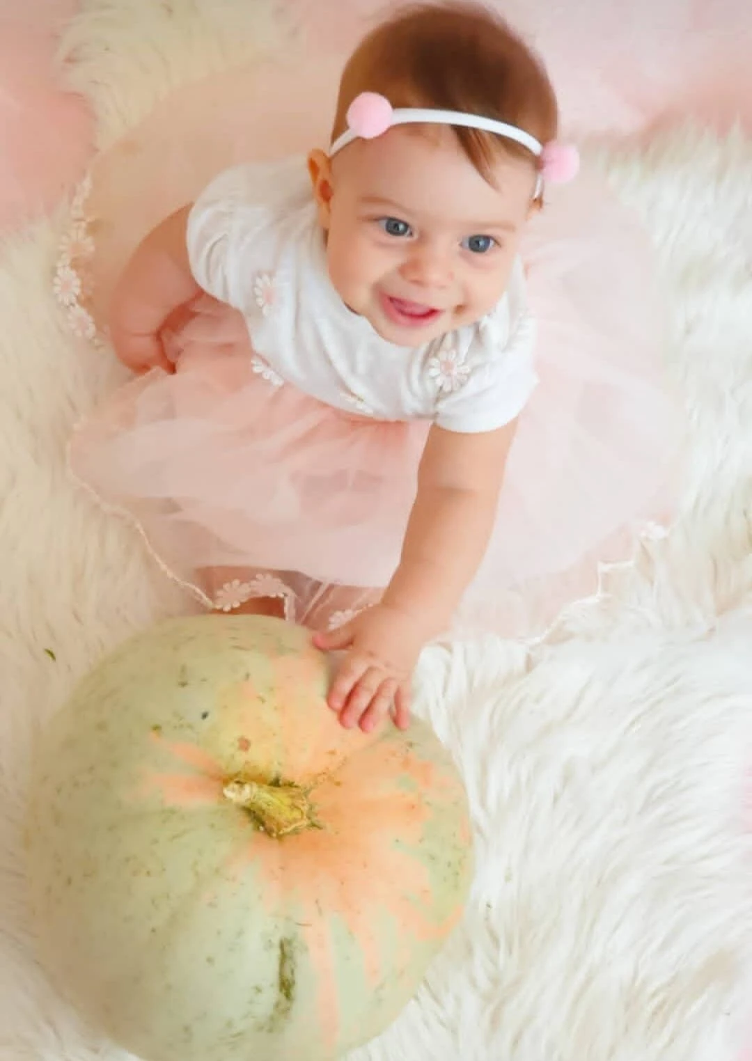 Şeker Pembe Minik Ponponlu Bant