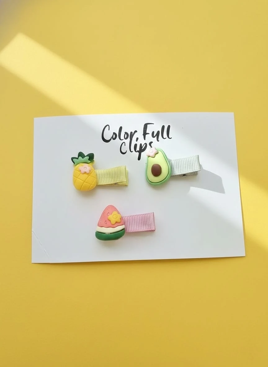 Meyveler 3.5 cm Klips Toka 3 'lü