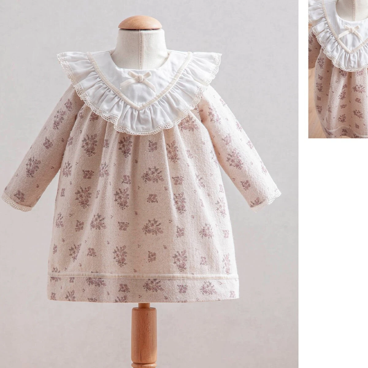 Keten Kumaş Astarlı Bebek Elbisesi