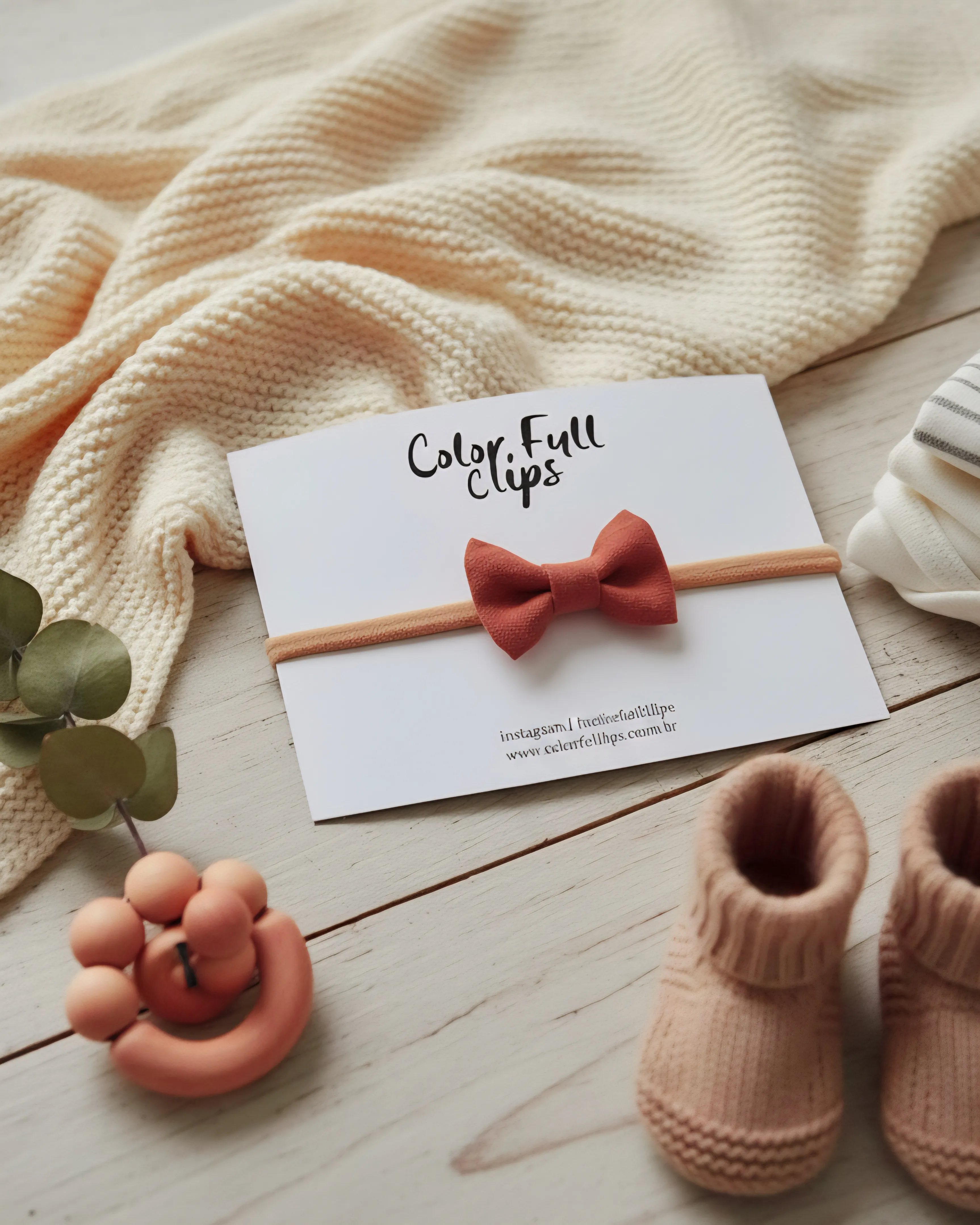 Tarçın Rengi Poplin Kumaş Fiyonk Bebek Bandı – 5 cm | Pamuklu ve Yumuşak Doku