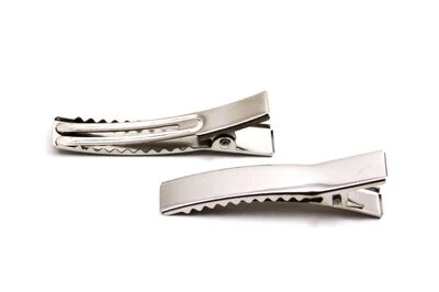 Ekru Renkli Peluş Fiyonk Klips Toka – 5 cm