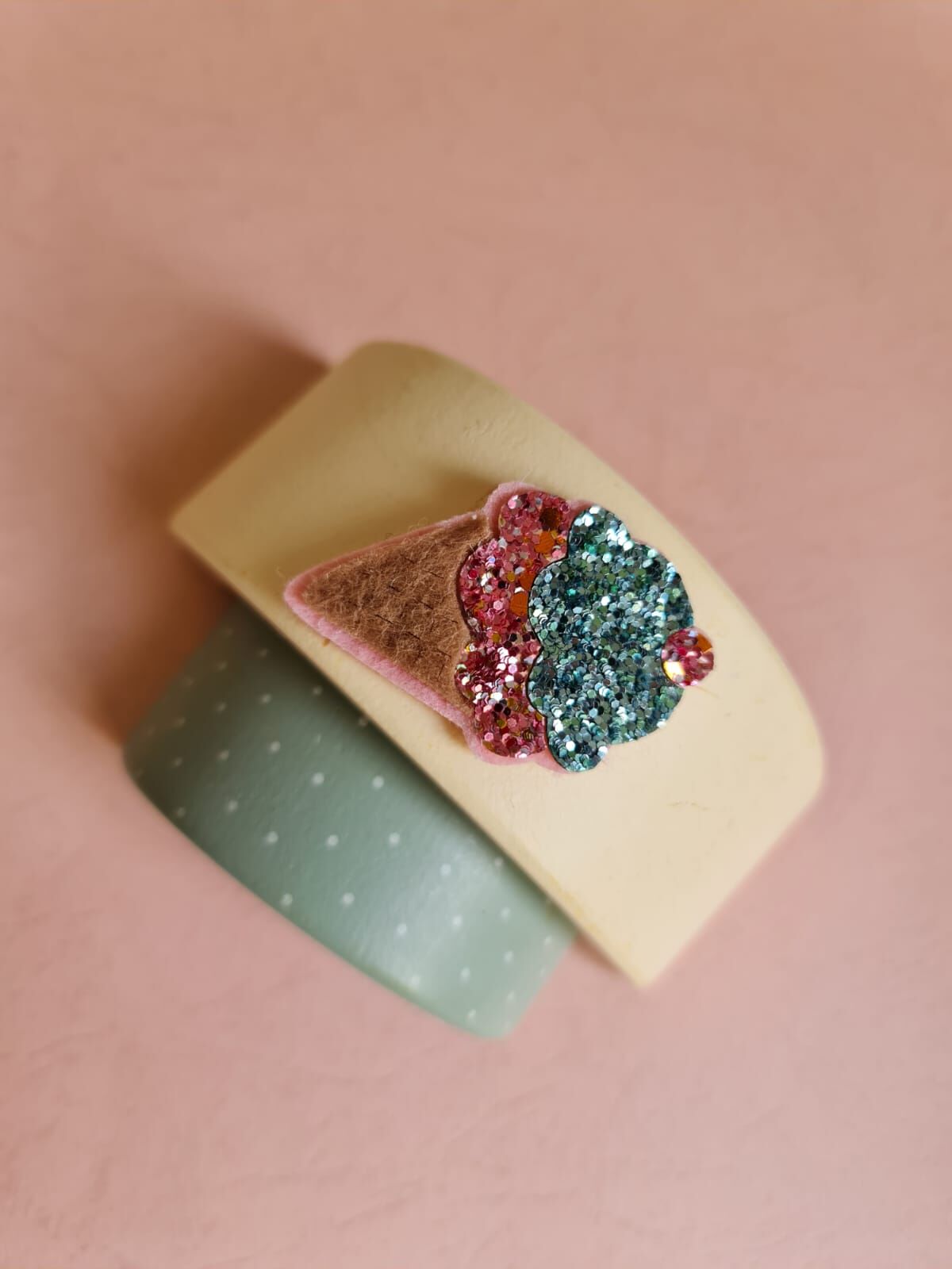 Glitter Dondurma Az Saçlı Bebek Tokası