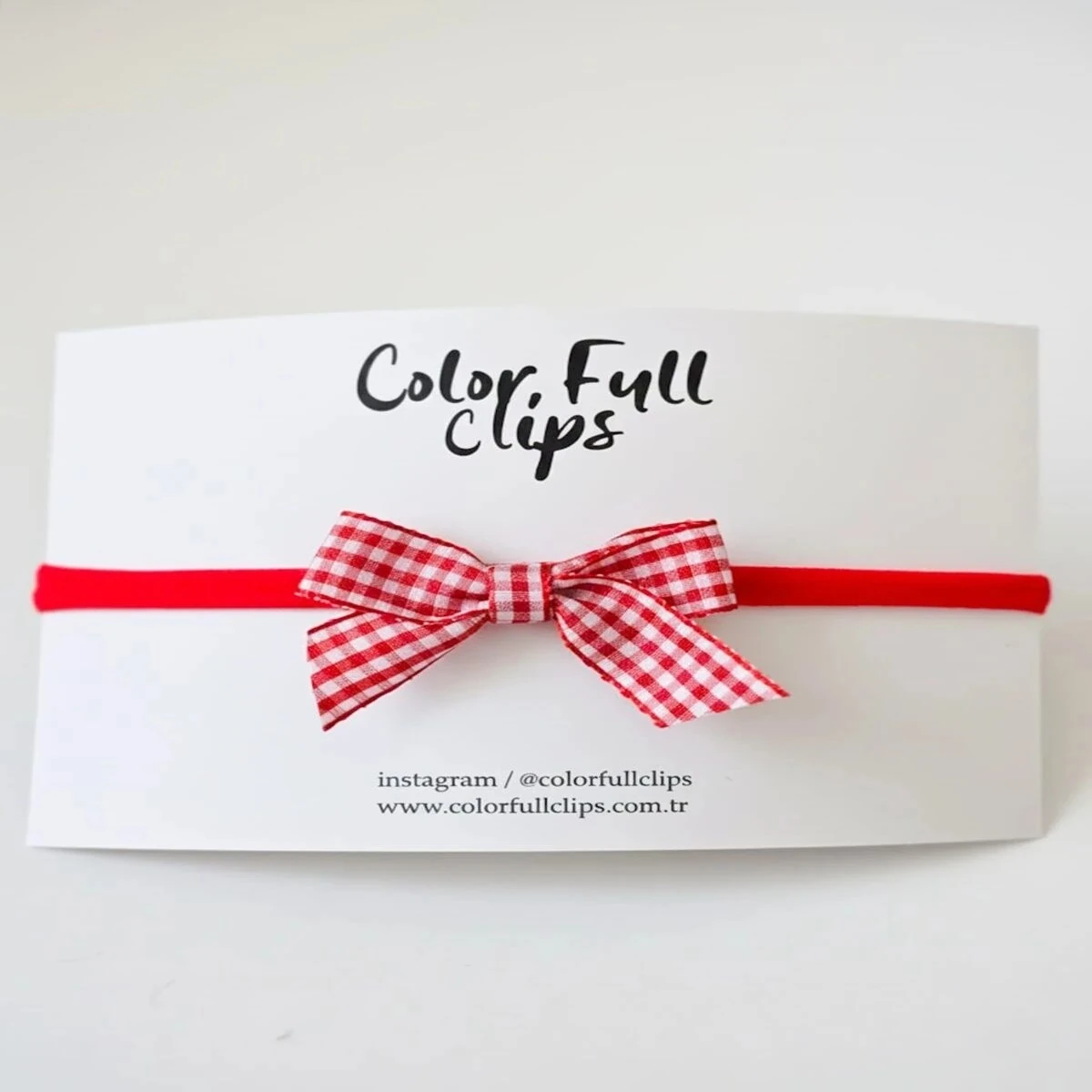 Kırmızı Pötikare Fiyonk Bant