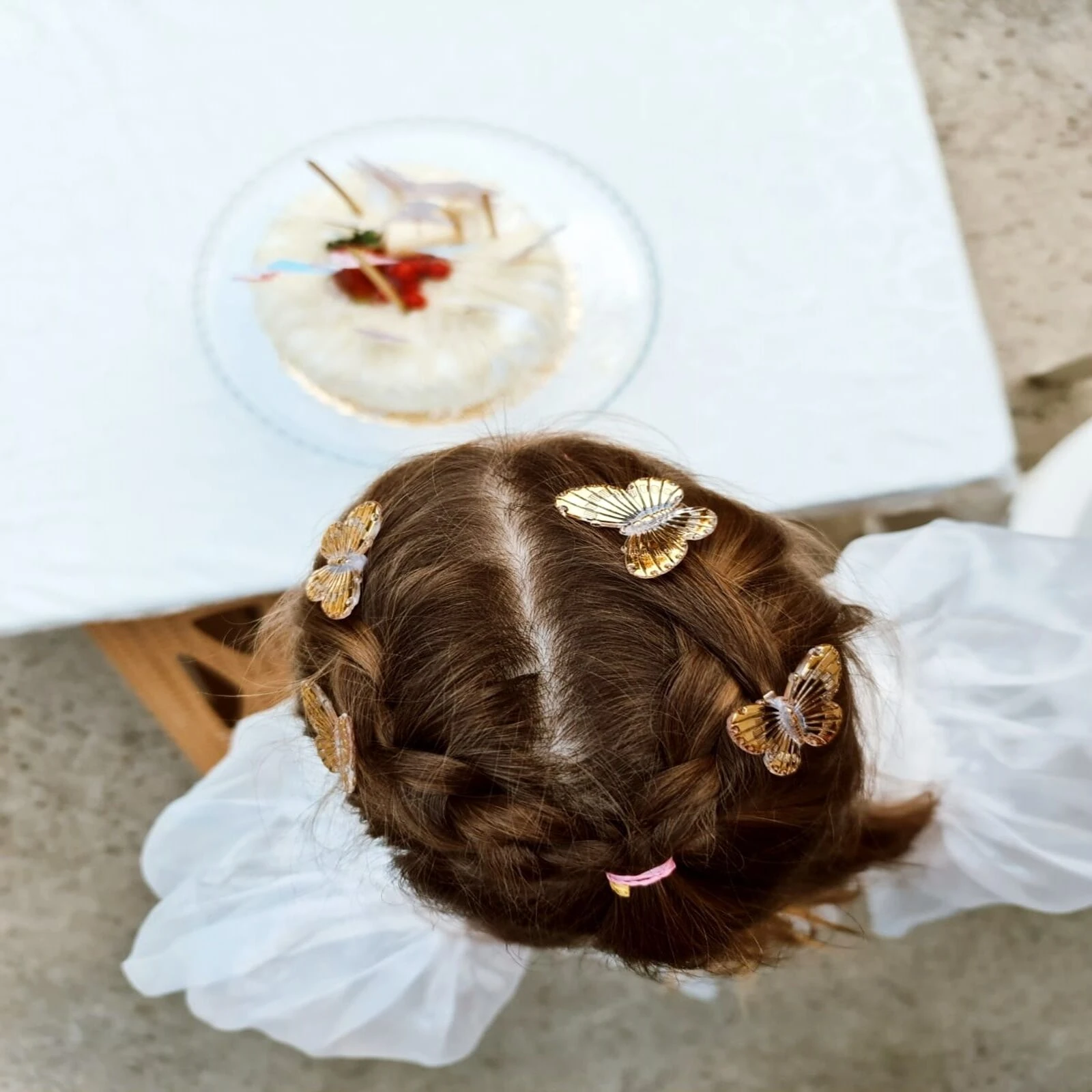 Kelebek Kız Çocuk Ve Kadın Saç Boncuğu Gold