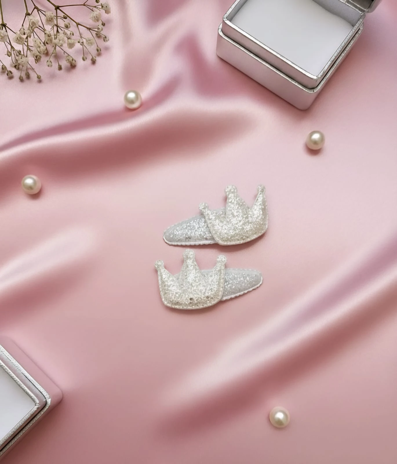 Prenses Taçlı Çıtçıt Toka 2'li