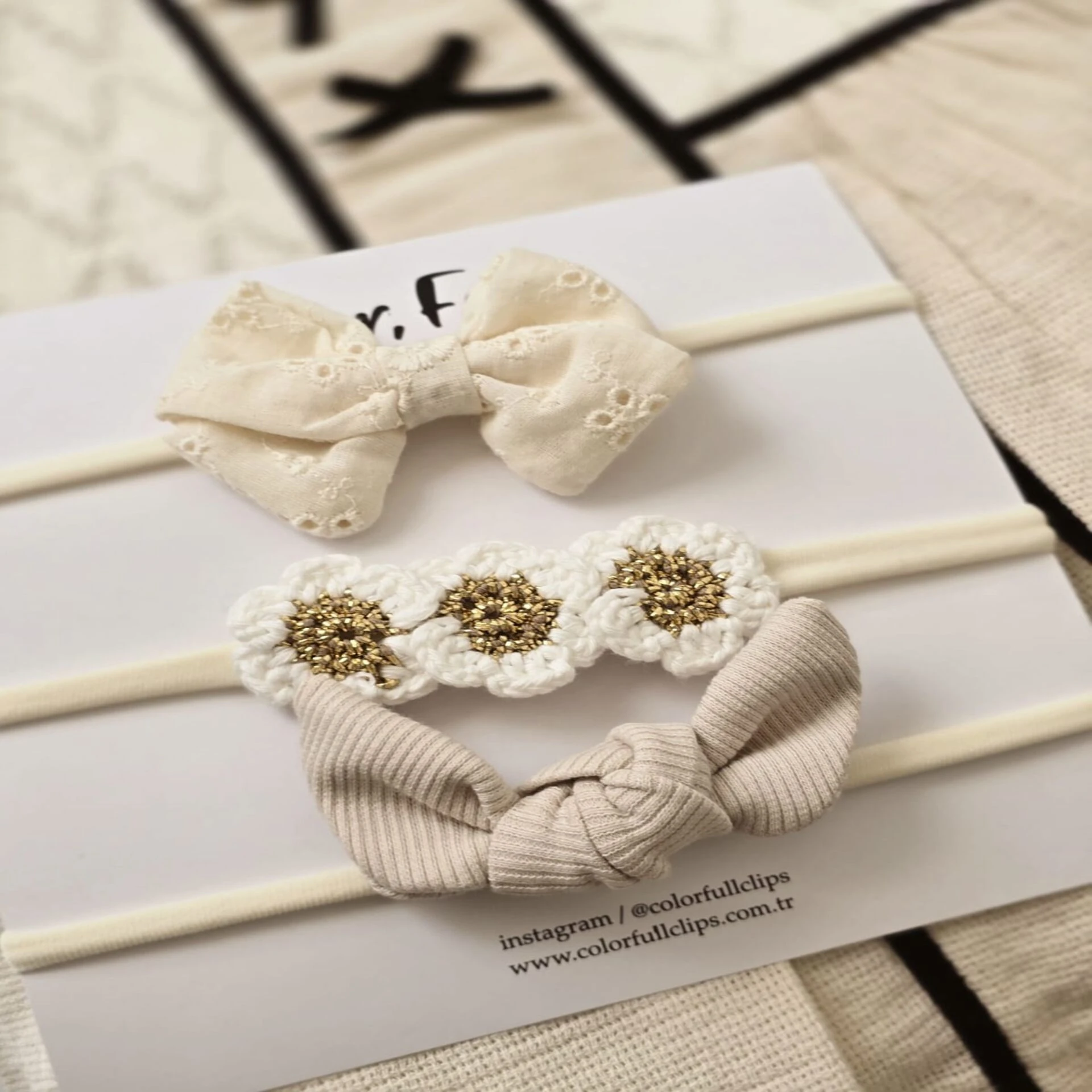 Krem Klasik Bant Set