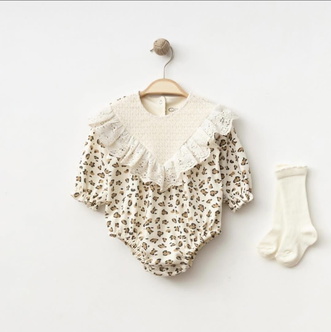 LEOPARLI ÇORAPLI ROMPER