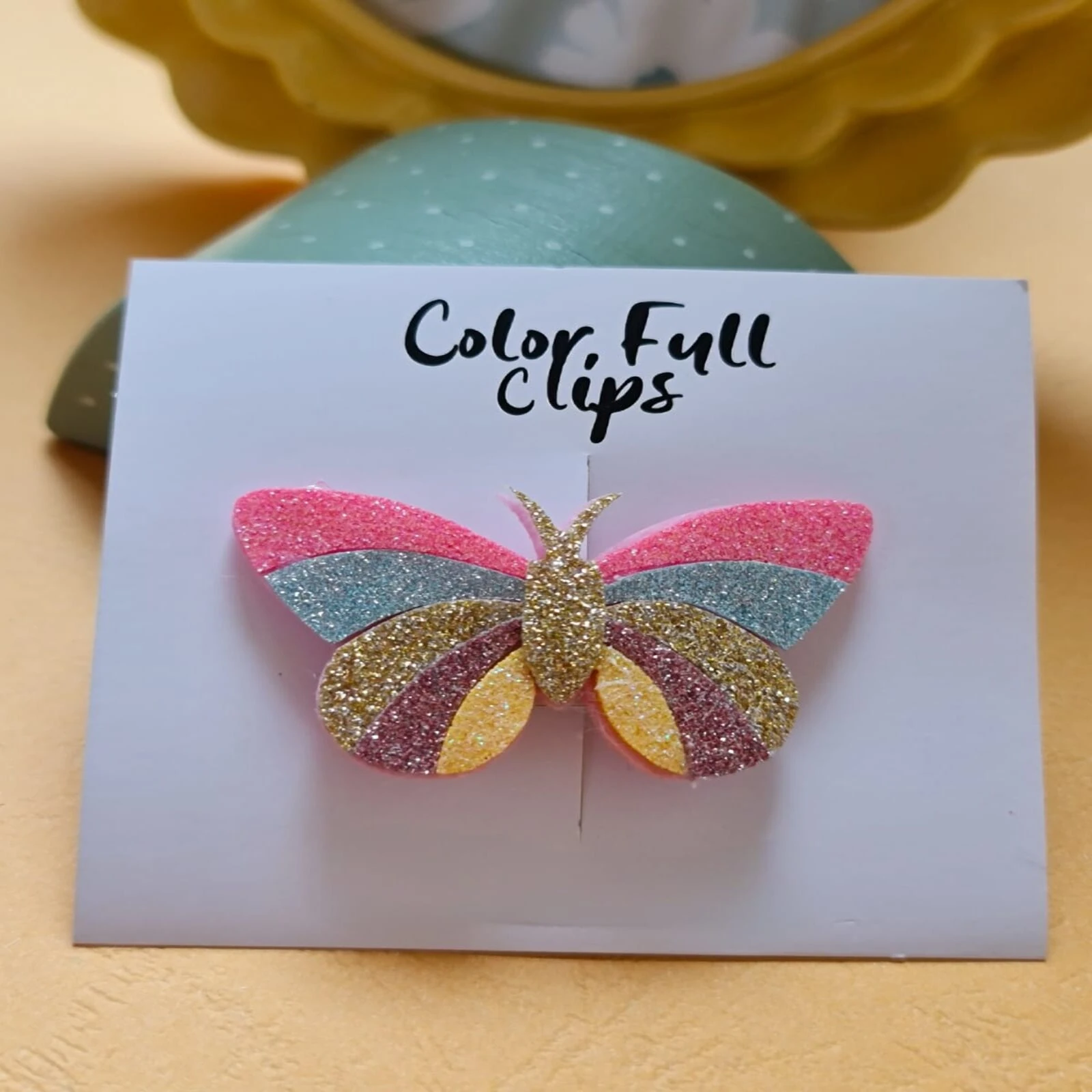 Renkli Kelebek Az Saçlı Bebek Tokası