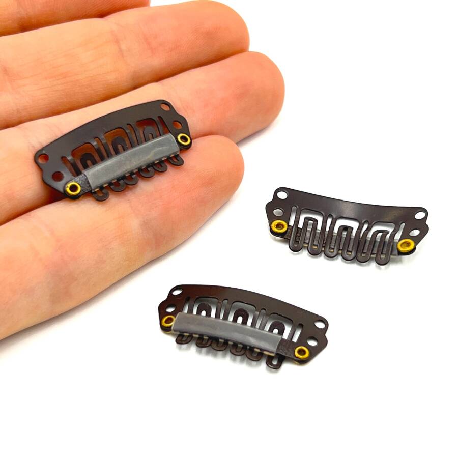 Kalp Desenli Glitter Yıldız Az Saçlı Bebek Tokası -28 mm