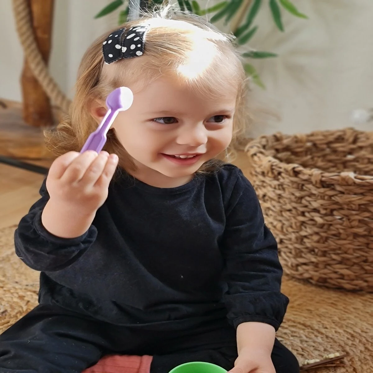 Benekli Citcit Toka Cift Siyah