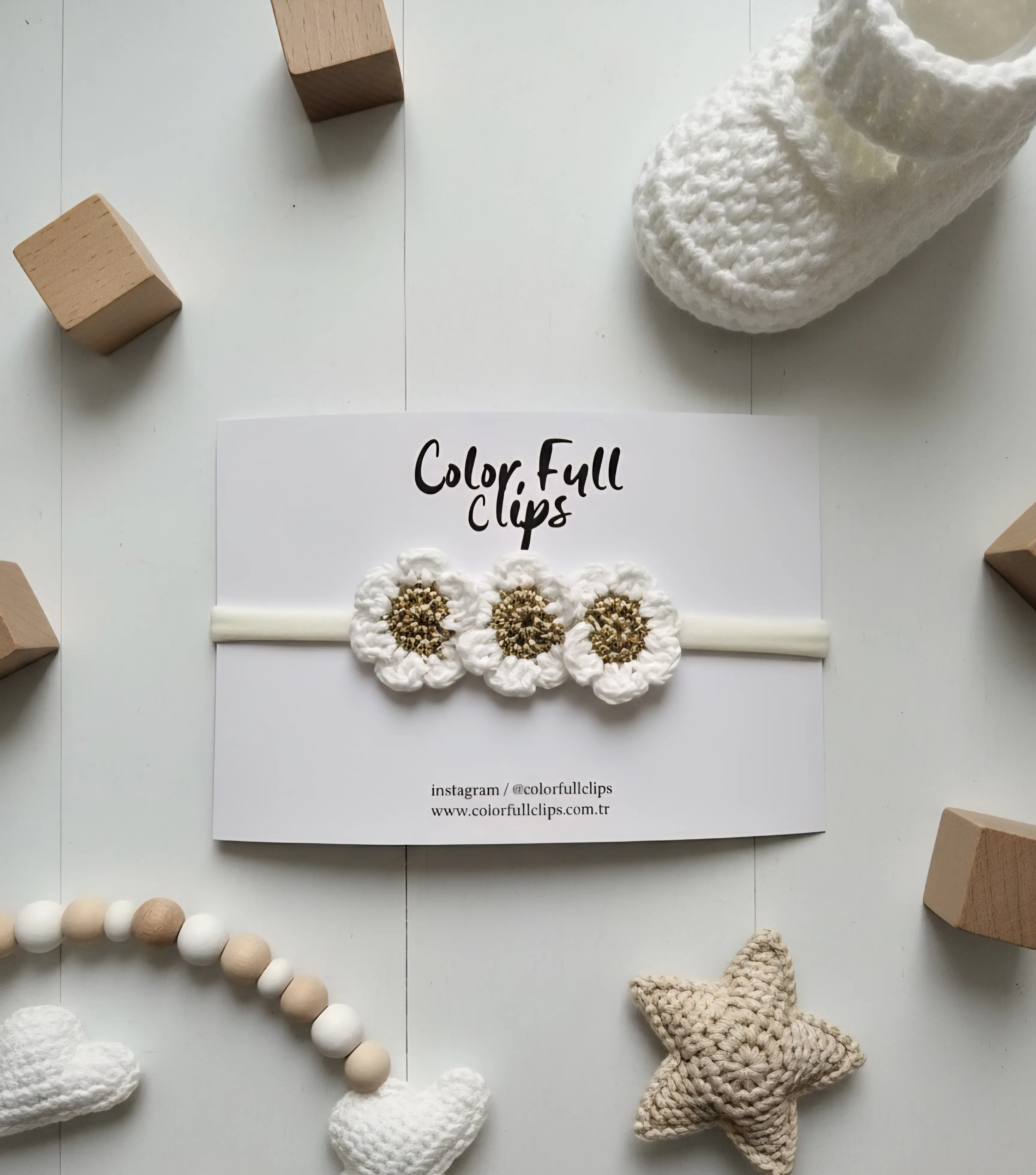 El Örgüsü Gold Detaylı Papatya Bant