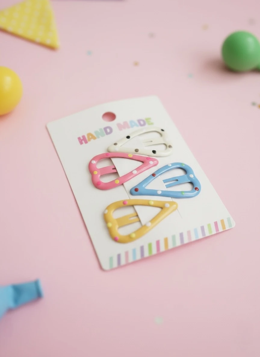 Kalp Şekilli Çıtçıt Toka Seti (4’lü)
