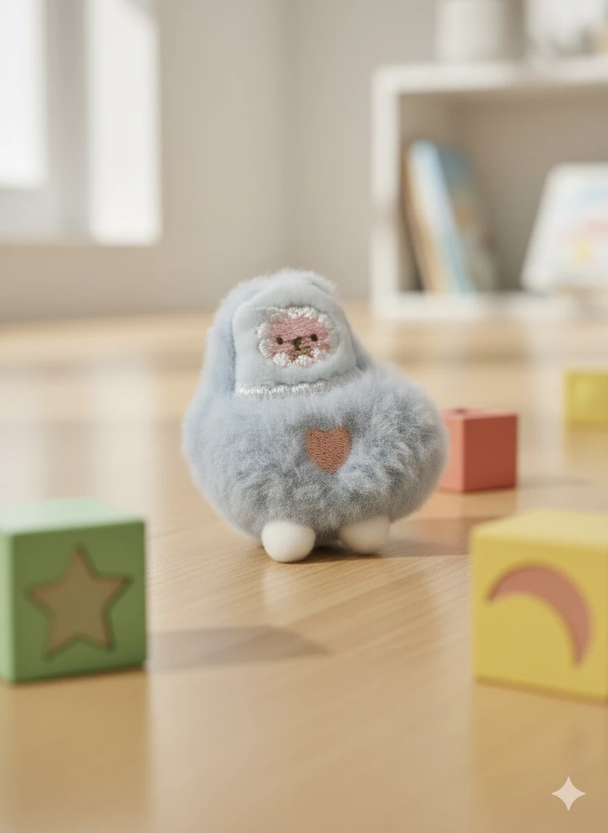 Lama Figürlü Peluş Klips Toka – Pembe ve Mavi Renk Seçenekleri, 5 cm Klips Boyutu