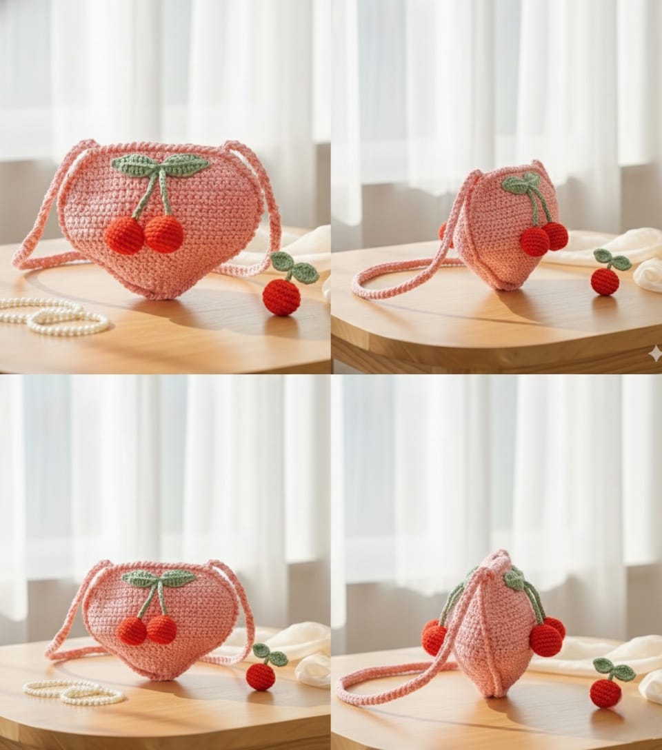 El Örgüsü Hasır Kiraz Canta