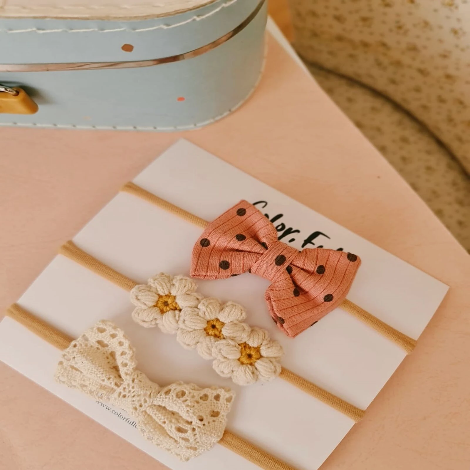 Puantiye Fiyonk Bant Set