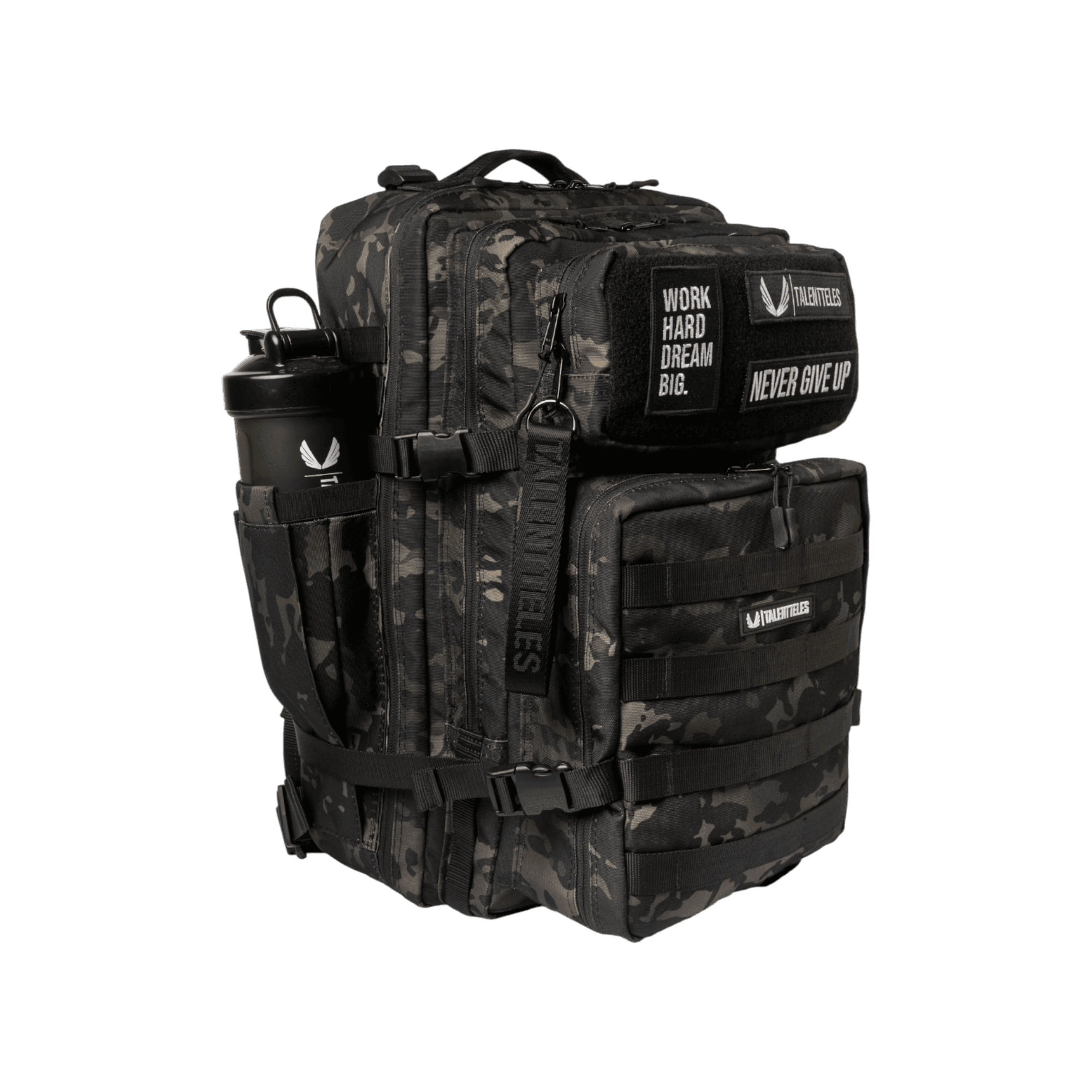 Camo Black 30L Termal Yemek Bölmeli Sırt Çantası