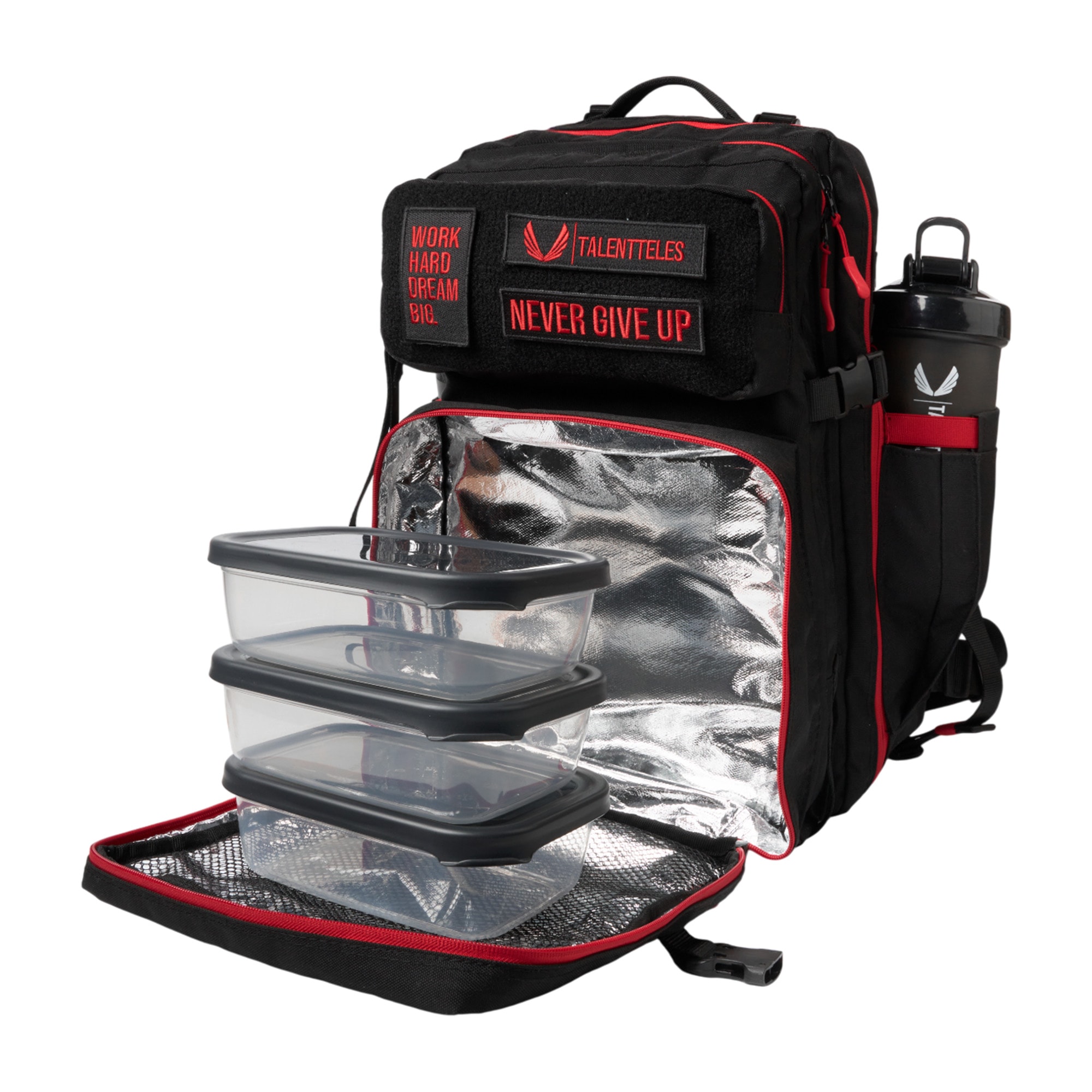 Red Black 50L Termal Yemek Bölmeli Sırt Çantası