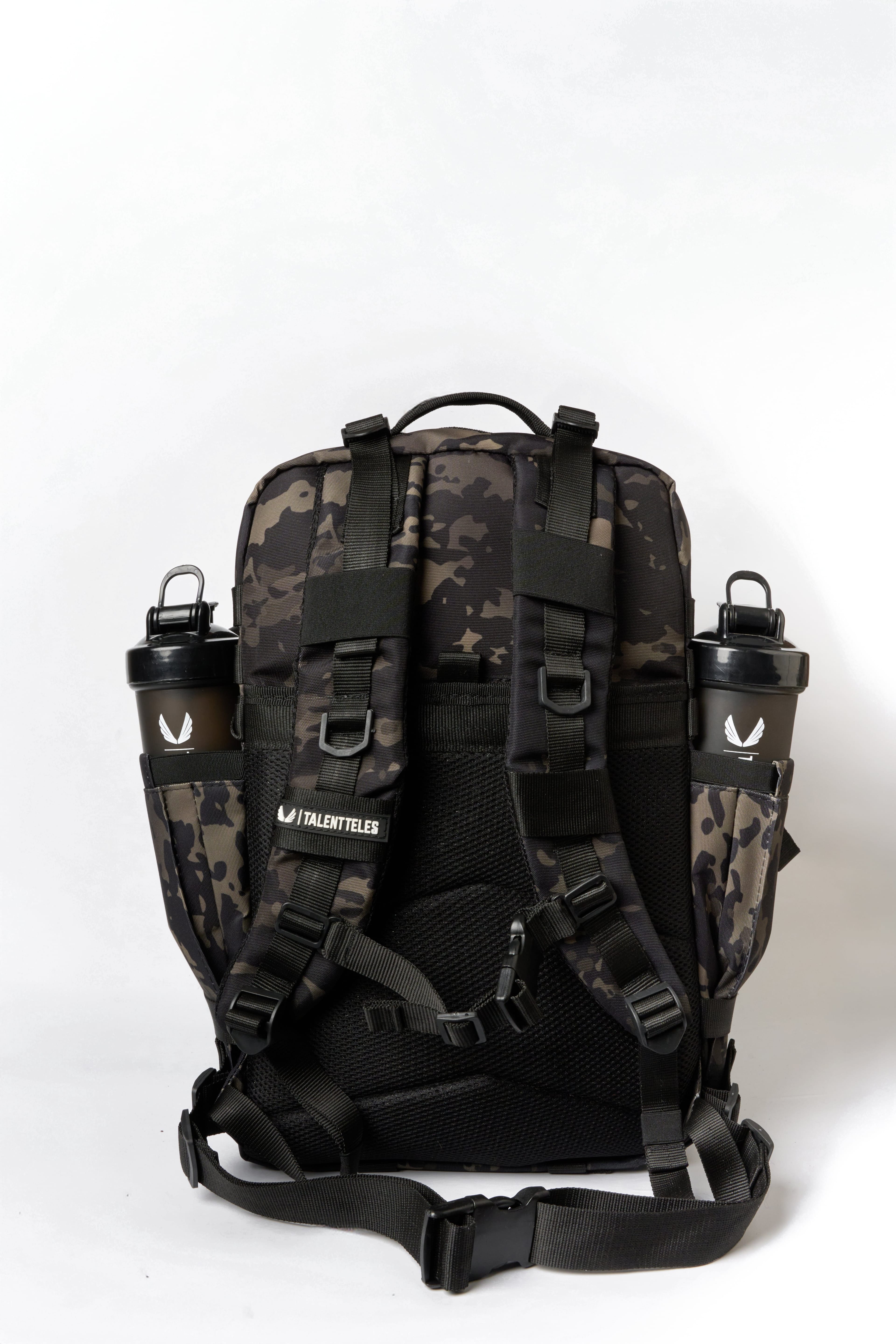 Camo Black 30L Termal Yemek Bölmeli Sırt Çantası