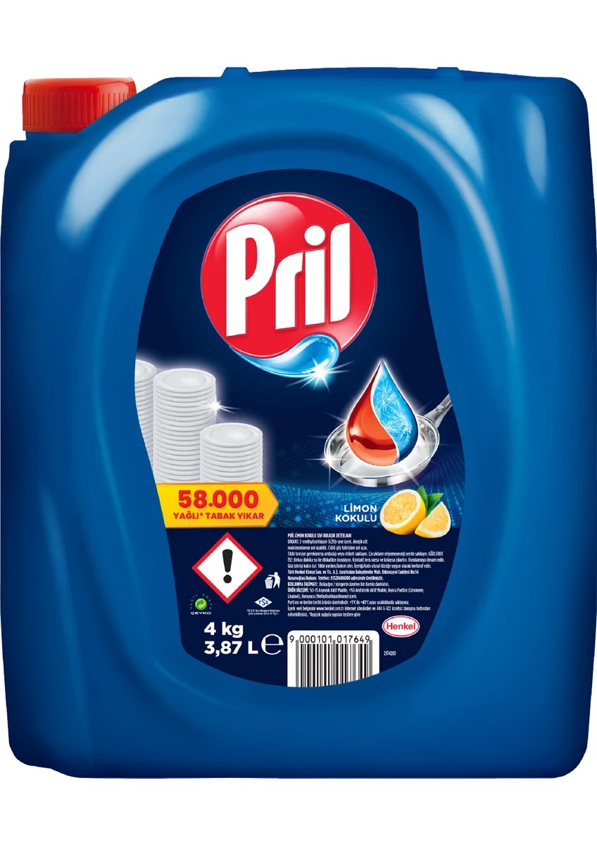 Pril Sıvı Bulaşık Deterjanı 4 Kg. Limon