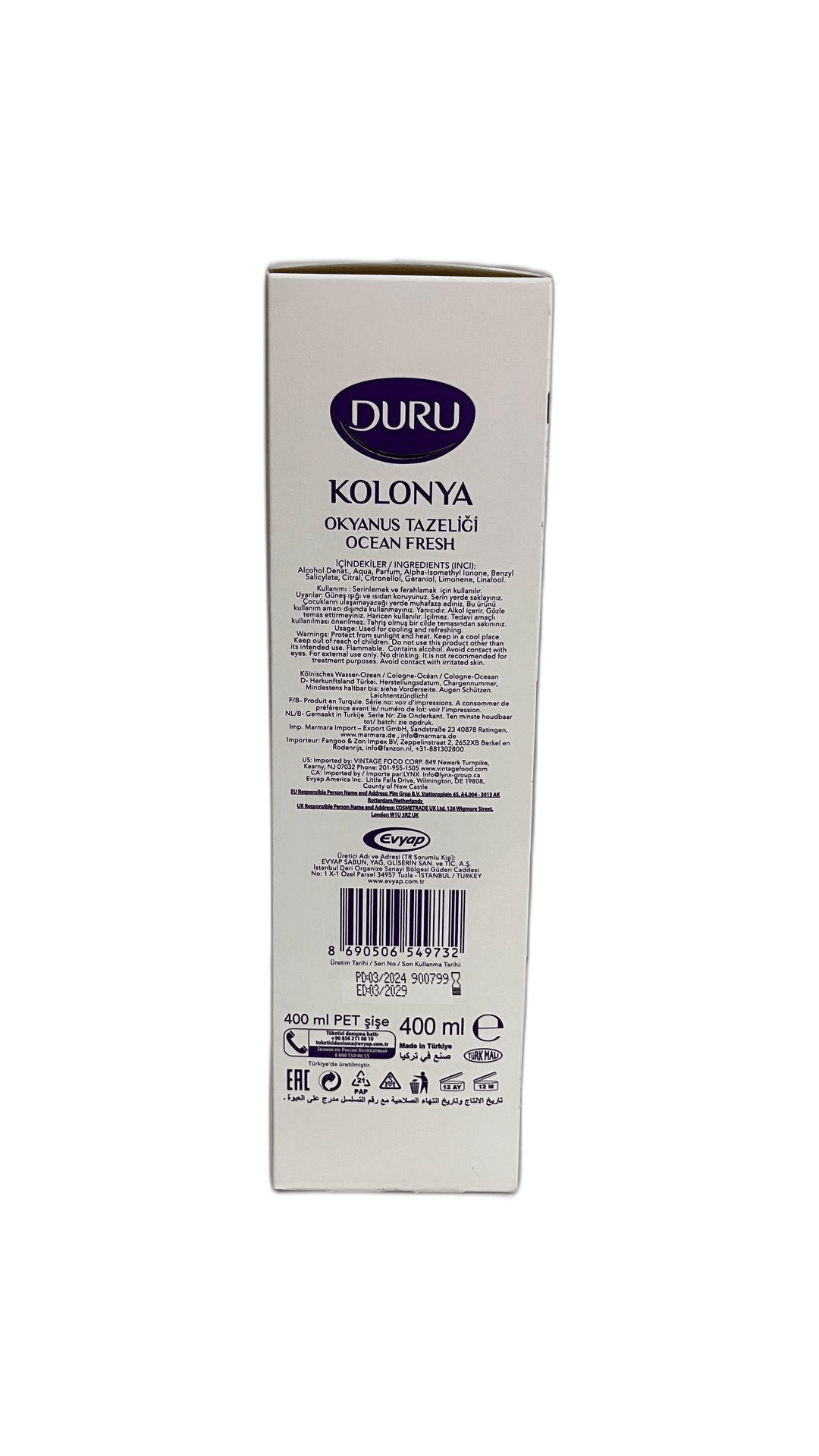 Duru Kolonya Okyanus Tazeliği 400 ml
