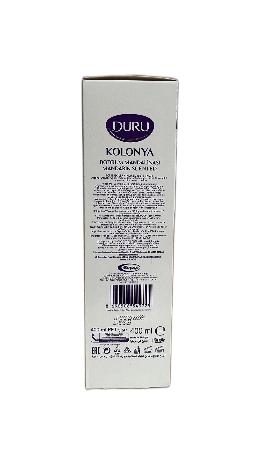 Duru Kolonya Bodrum Mandalinası 