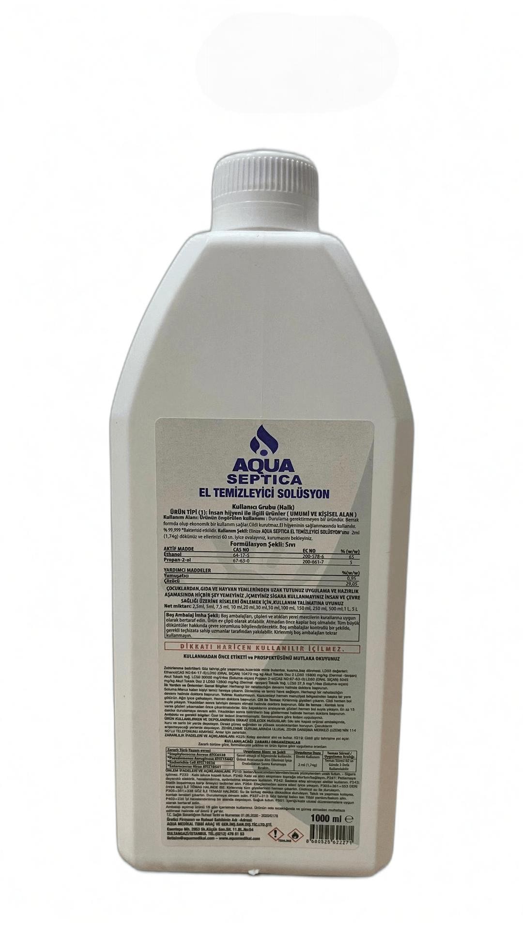 Aqua El Temizleyici Solüsyon 1000 ml Pompalı