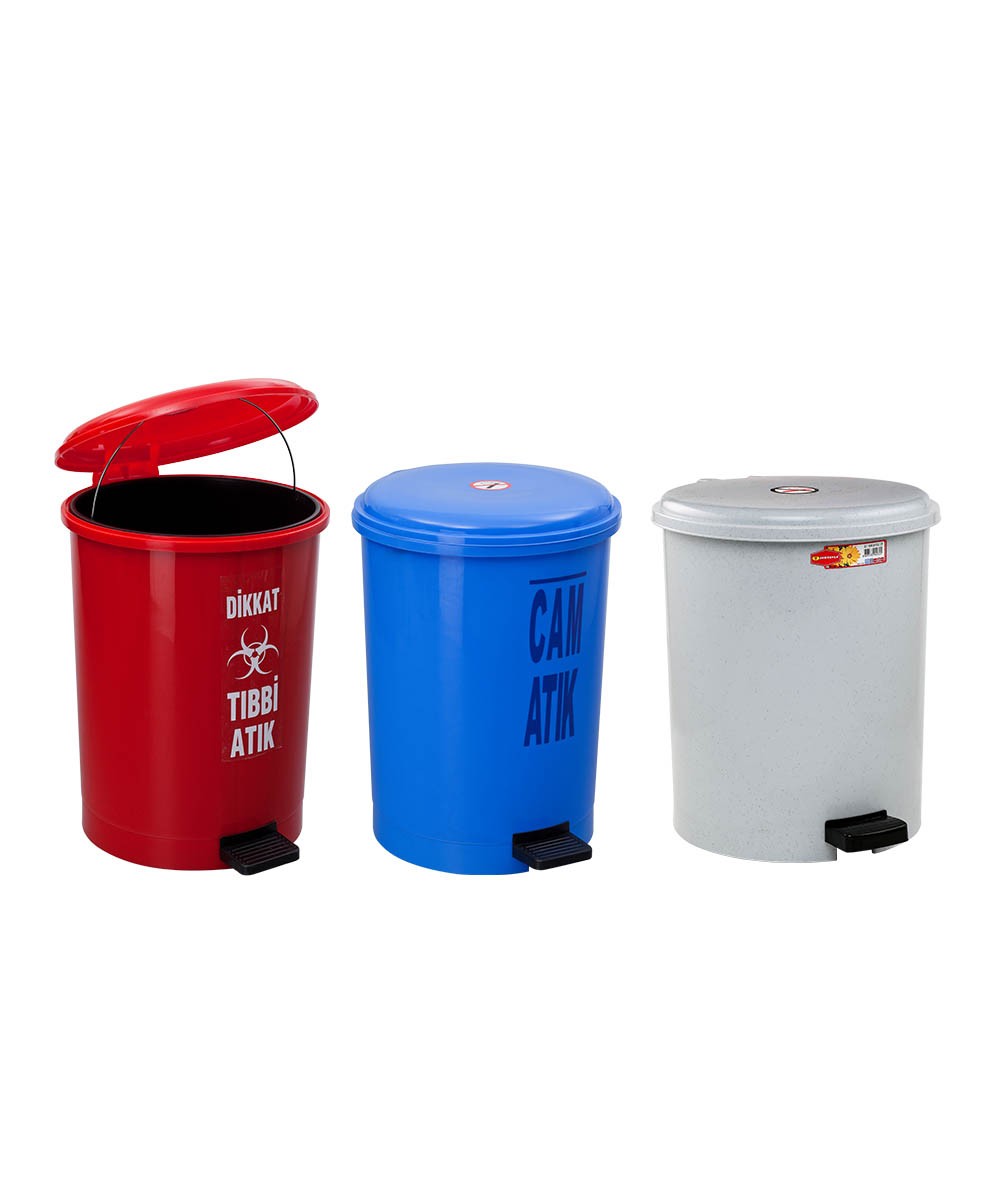 Şenyayla 4219 Pedallı Yuvarlak Çöp Kovası 40 Lt