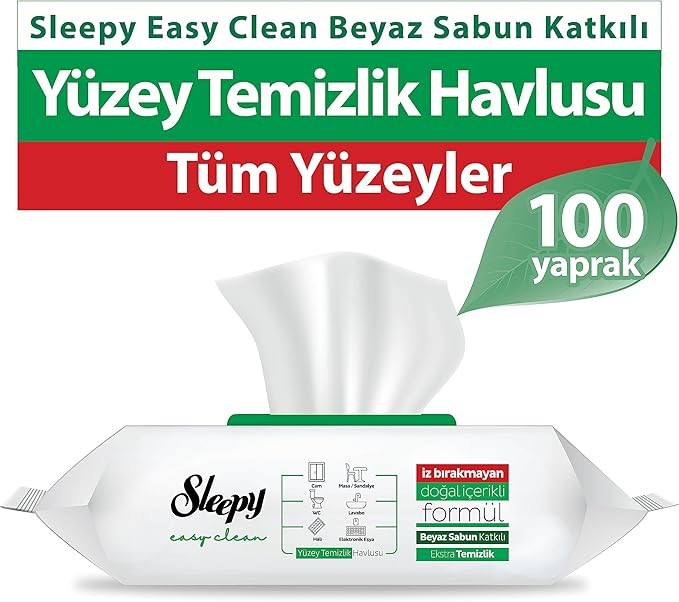 Sleepy Easy Clean Yüzey Temizlik Havlusu 100 Yaprak