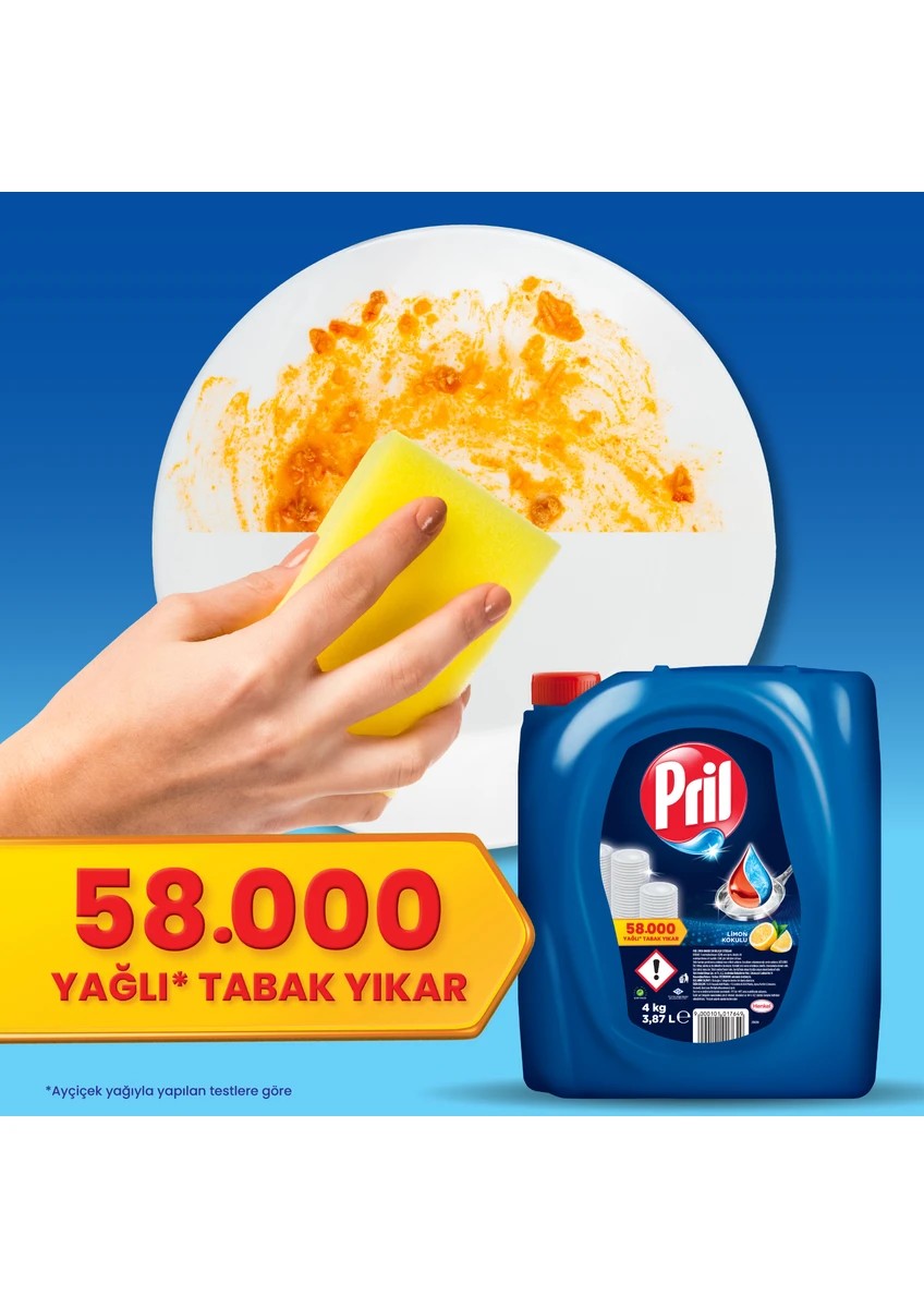 Pril Sıvı Bulaşık Deterjanı 4 Kg. Limon