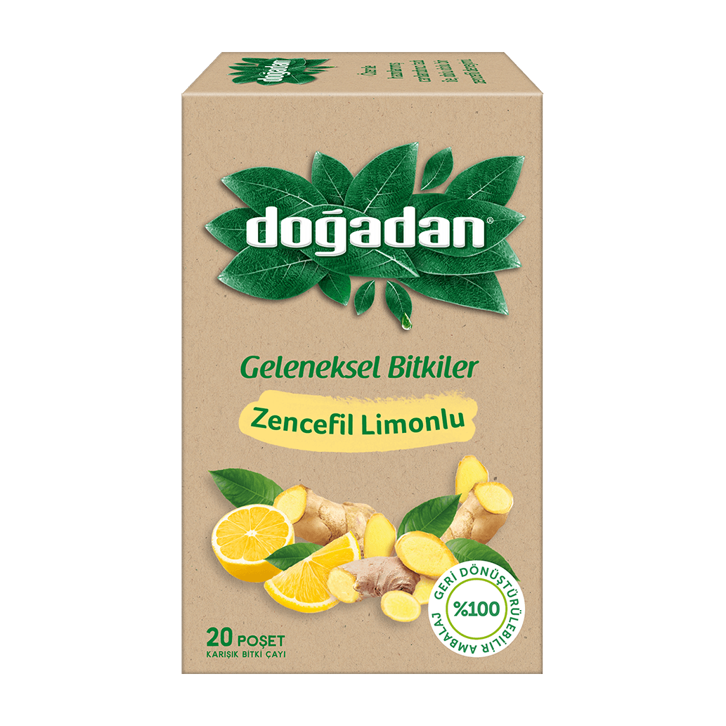 Doğadan Geleneksel Bitkiler Zencefil Limonlu 20'li