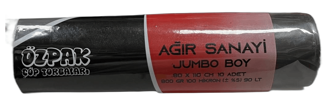 Özpak Çöp Torbası Ağır Sanayi Jumbo Boy 80x110 cm 10 adet
