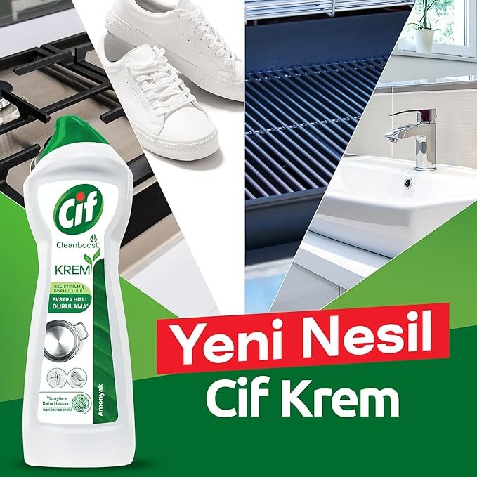 Cif Krem Yeni Nesil Yüzey Temizleyici Amonyak 750 ml